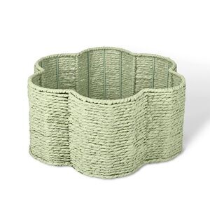 Target Bullseye Playground Green Flower Shaped Novelty Open Woven Basket, 2026